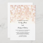 L'or rose miroite faire-part de mariage (Devant / Derrière)