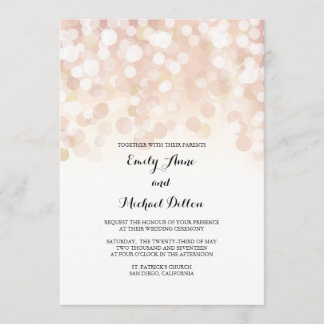 L'or rose miroite faire-part de mariage