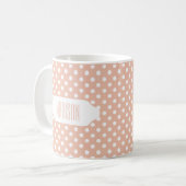 L'or rose/rougissent tasse rose et blanche de (Devant gauche)