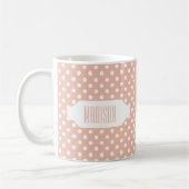 L'or rose/rougissent tasse rose et blanche de (Gauche)