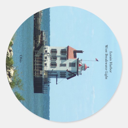 Lorain Harbour West Breakwater Light sticker (Voorkant)