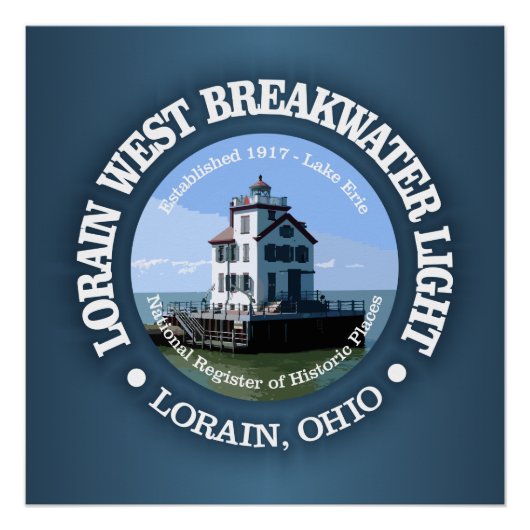 Lorain West Breakwater Light Perfect Poster (Voorkant)