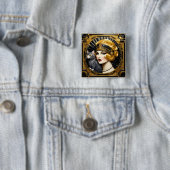 loral Dreams en Deco Delights 3 Vierkante Button 5,1 Cm (In situ)