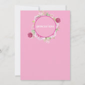 loral Rose Pink Quinceanera Invitation (Dos)
