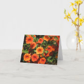 L'orange fleurit la carte de note (Fleur jaune)