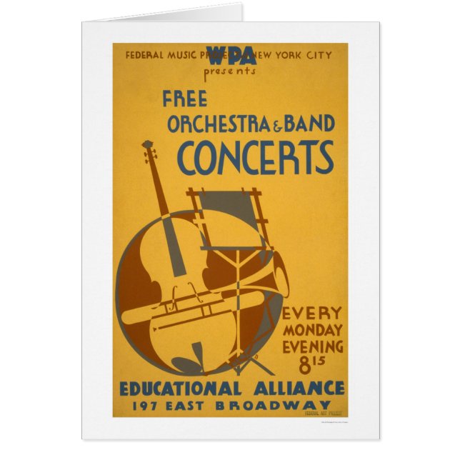 L'orchestre libre concerte WPA 1938 (Devant)