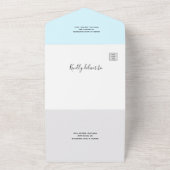 L'orchidée bleue en un seul Faire-part de mariage (Dehors)