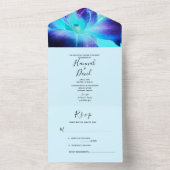 L'orchidée bleue en un seul Faire-part de mariage (À l'intérieur)