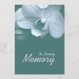 L'orchidée en mémoire amoureuse 5 Faire-part funér