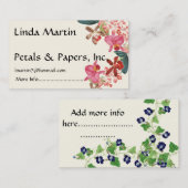 L'orchidée tropicale fleurit le carte de visite (Devant / Derrière)