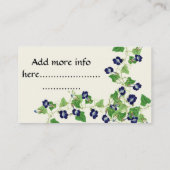 L'orchidée tropicale fleurit le carte de visite (Dos)