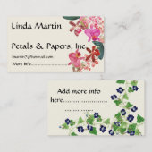 L'orchidée tropicale fleurit le carte de visite (Devant / Derrière)