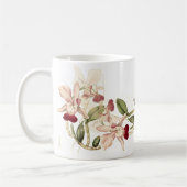 L'orchidée vintage fleurit la tasse (Gauche)