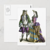 Lord and lady 18th Century Mode Briefkaart (Voorkant / Achterkant)