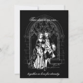 Lord and Lady Gothic Wedding Invitations Kaart (Voorkant)