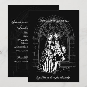 Lord and Lady Gothic Wedding Invitations Kaart