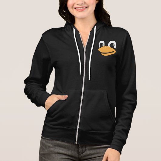 Lord and Savior Tux Penguin Linux Mascot Face Hoodie (Voorkant)