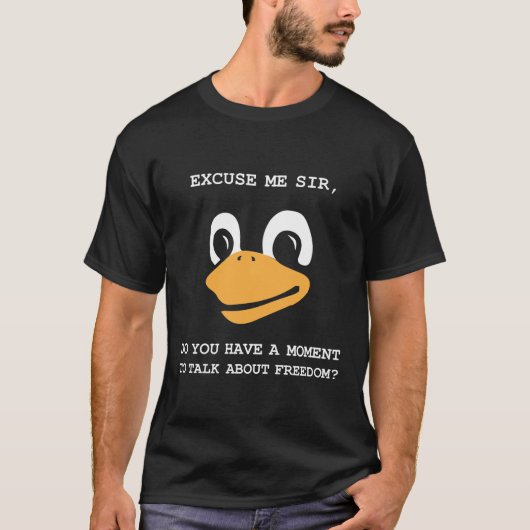 Lord and Savior Tux Penguin Linux Religie T-shirt (Voorkant)