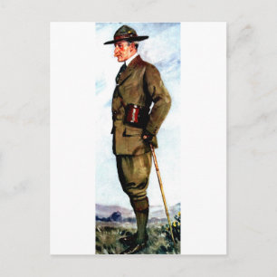 Lord Baden-Powell - stichter van de couting Briefkaart