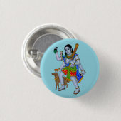 Lord Bhairava Button (Voorkant /achterkant)