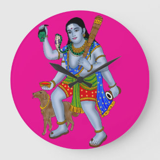 Lord Bhairava Wall Clock Grote Klok