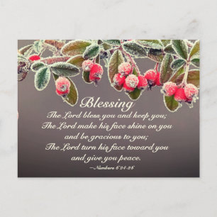 Lord Bless You Numbers 6:24-26 Scripture Briefkaart