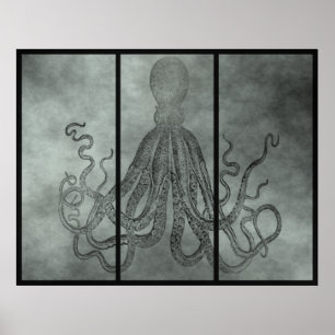 Lord Bodner Triptych in zwart-wit Poster