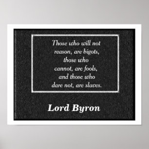 Lord Byron citeert Poster
