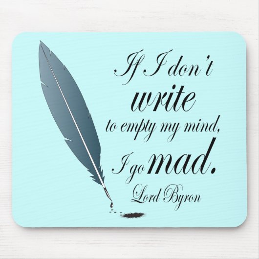 Lord Byron Writing Quote Computer Reading Gift Muismat (Voorkant)