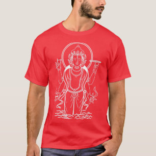 Lord Dhanvantari met gesloten ogen T-shirt
