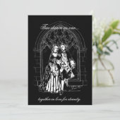 Lord et Lady Gothic Wedding Invitations (Debout devant)