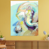 Lord Ganesh Art Canvas (Insitu (Woonkamer))