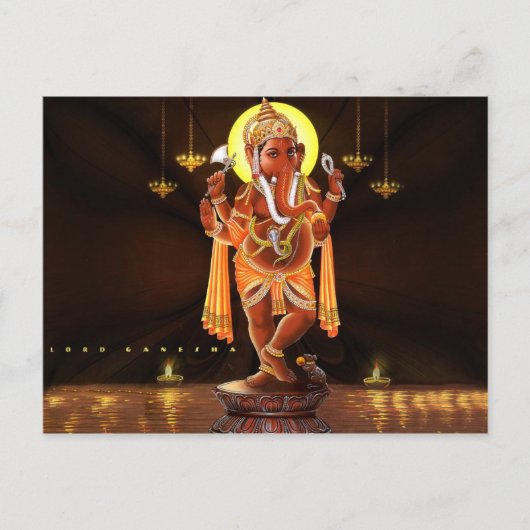 Lord Ganesha Briefkaart (Voorkant)
