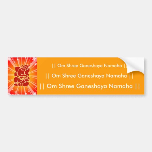Lord Ganesha Bumpersticker (Voorkant)