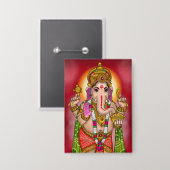 Lord Ganesha Button (Voorkant / Achterkant)