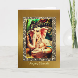 Lord Ganesha, Carte de voeux pliée de 5" x 7"