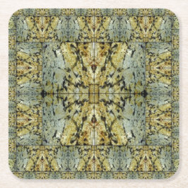 Lord Ganesha - De aanwezige Vierkante Kartonnen Onderzetter