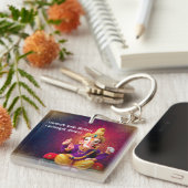Lord Ganesha Idol Ganpati Mantra Sleutelhanger (Voorkant Rechts)