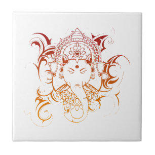 Lord Ganesha India Yoga Meditation Spiritualiteit Tegeltje