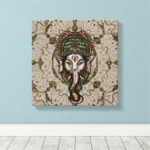 Lord Ganesha - Kleur op Canvas (Insitu (Houten vloer))