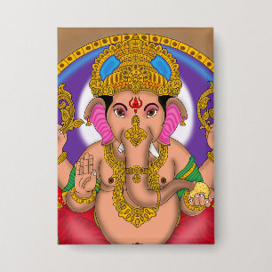 Lord Ganesha-knop Button