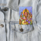Lord Ganesha-knop Button (Insitu)