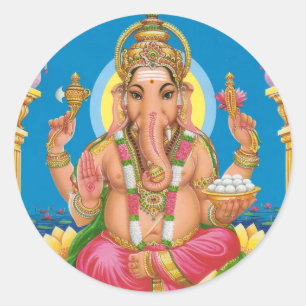 Lord Ganesha Ronde Sticker
