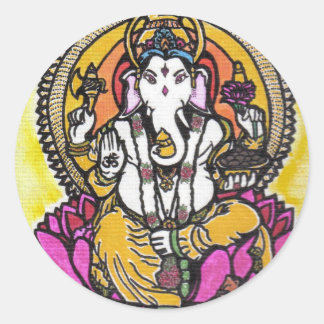 Lord Ganesha Ronde Sticker