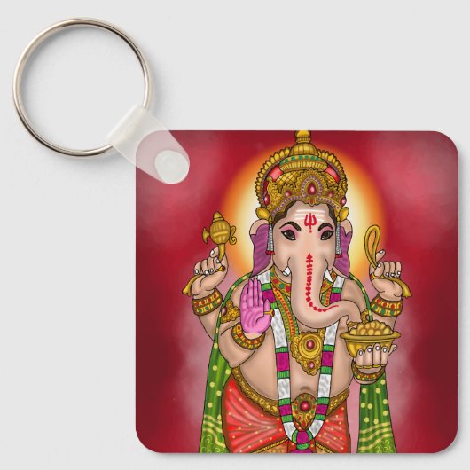 Lord Ganesha-sleutelhanger Sleutelhanger (Voorkant)