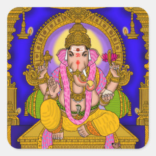 Lord Ganesha-sticker Vierkante Sticker