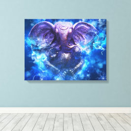 Lord Ganesha uitgerekt canvas Afdruk