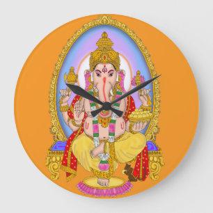 Lord Ganesha wandklok Grote Klok