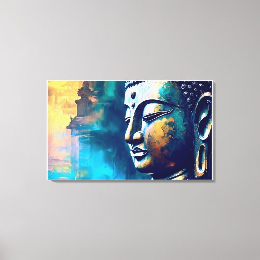 Lord Gautam Buddha Wall Art schilderij Canvas Afdruk (Voorkant)
