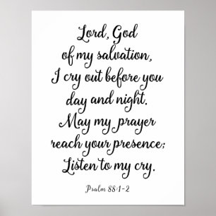 Lord God van mijn Salvation Psalm 88 Art Print
